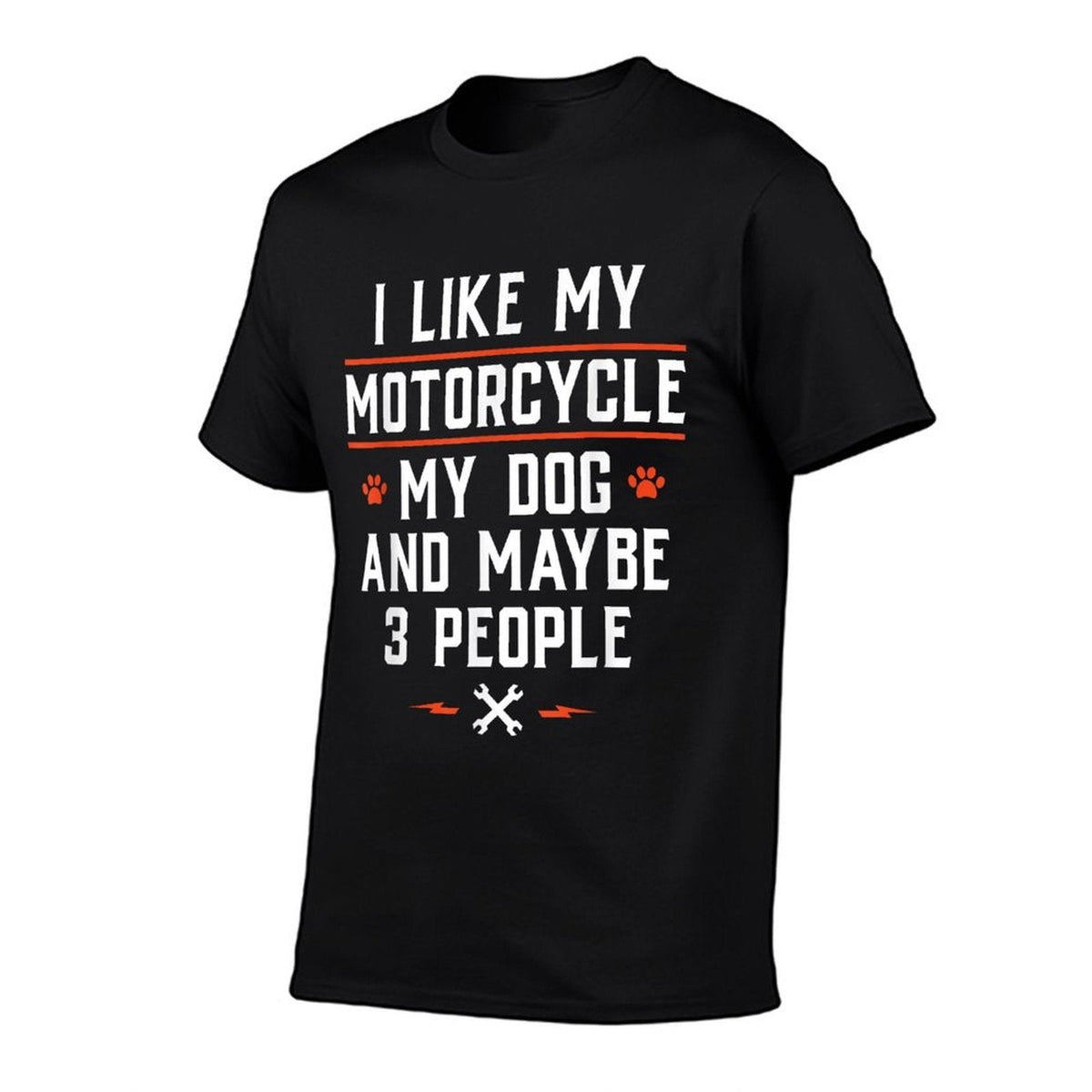 I Like My Motorcycle My Dog And Maybe 3 People - Funny Biker Men Women Eco-friendly Material T-Shirt