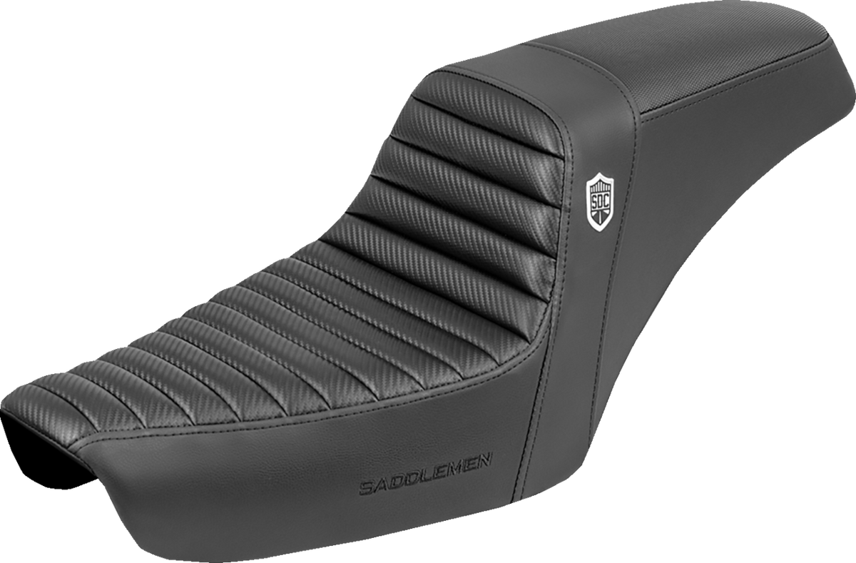 Step-Up Seat Tuck-n-Roll Black Harley Dyna 1996-2003