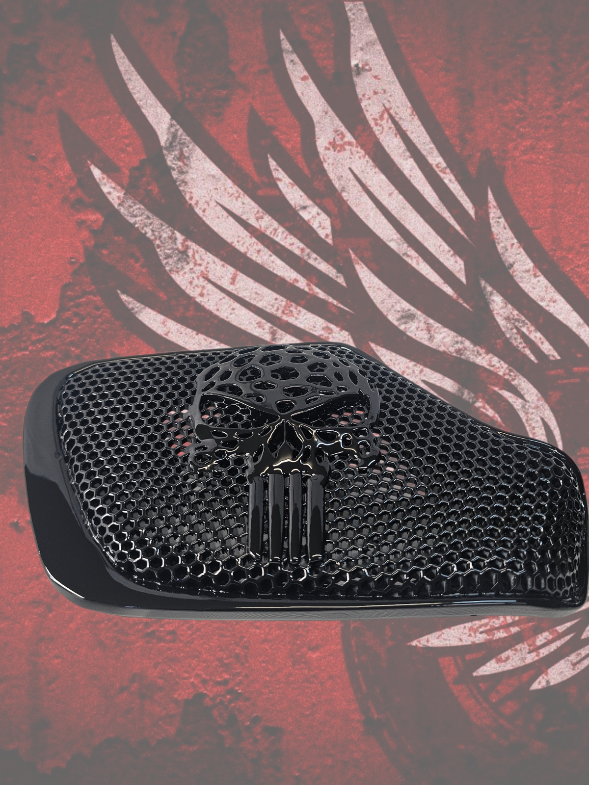 18 to 26+ Indian Chieftain webbed punisher inner speaker grills set