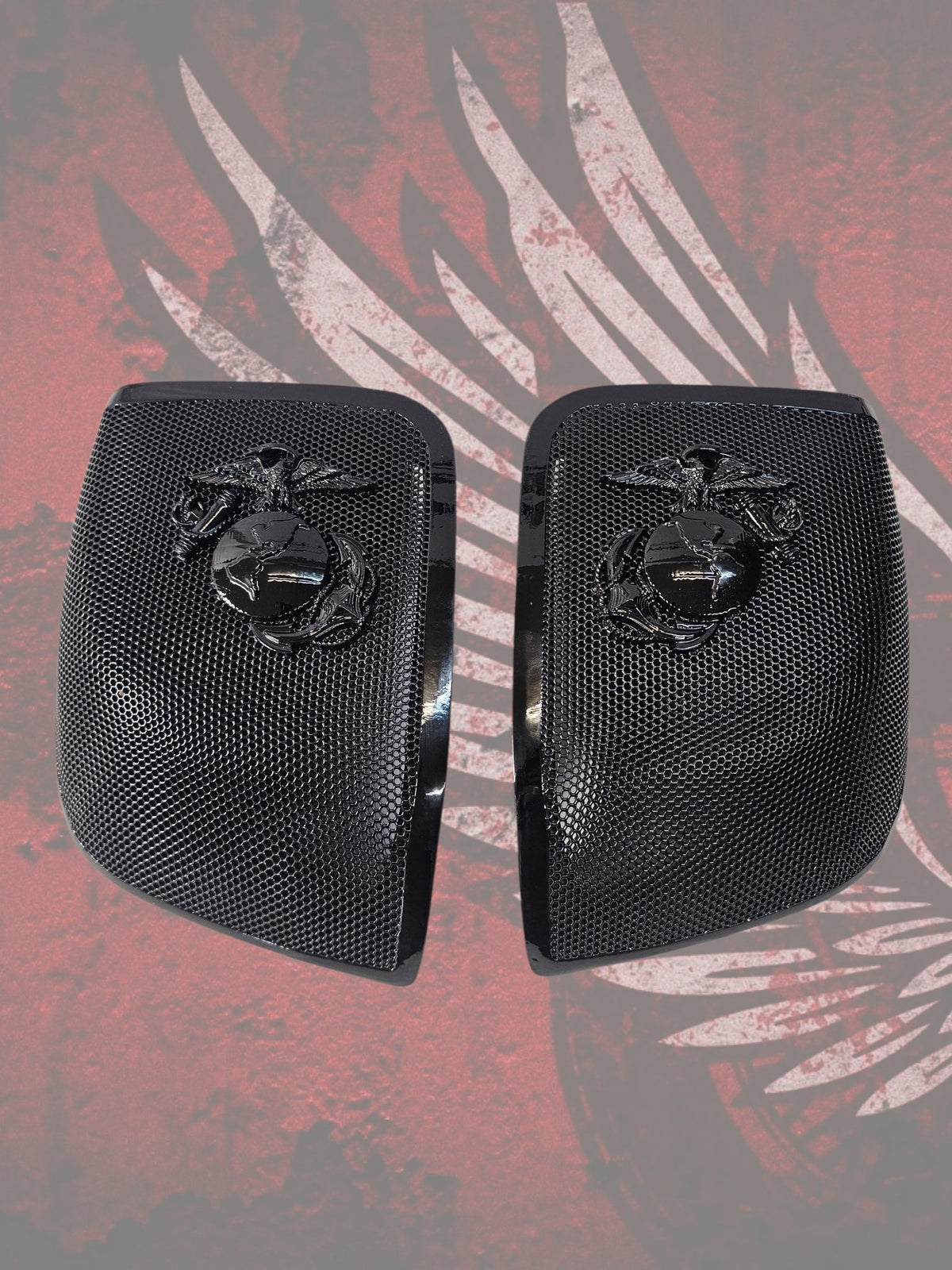14-23 (Rockford) Harley Davidson bag lid Speaker Grill Cover USMC