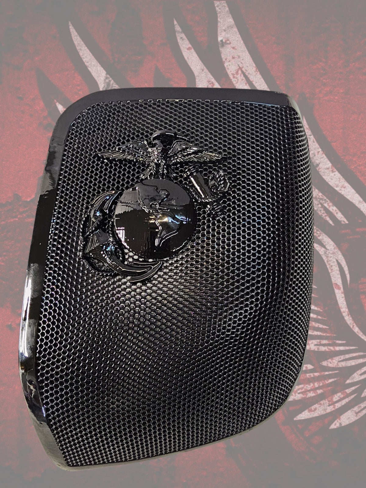 14-23 (Rockford) Harley Davidson bag lid Speaker Grill Cover USMC