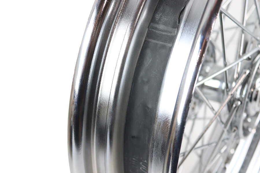 16" x 3.00" Replica F-H Star Hub Wheel Chrome Harley Custom