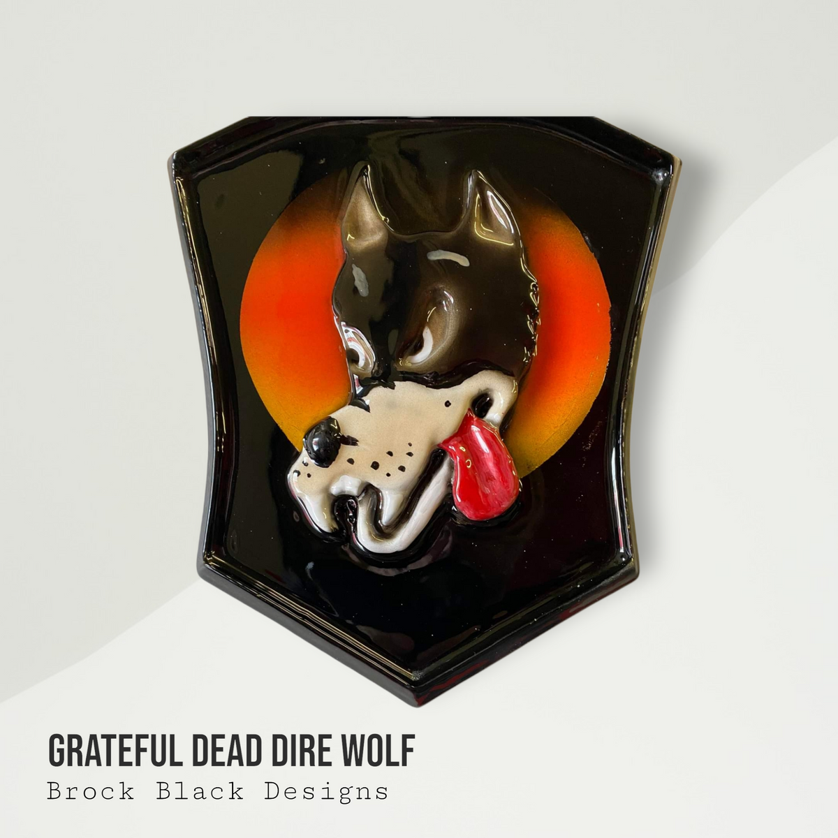 3D Grateful Dead dire wolf horn cover