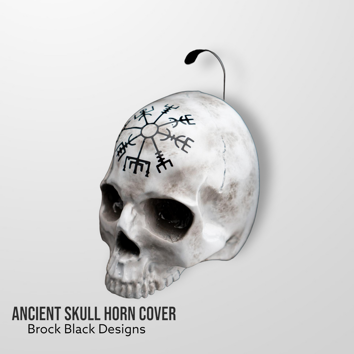 3D ancient skull viking compass