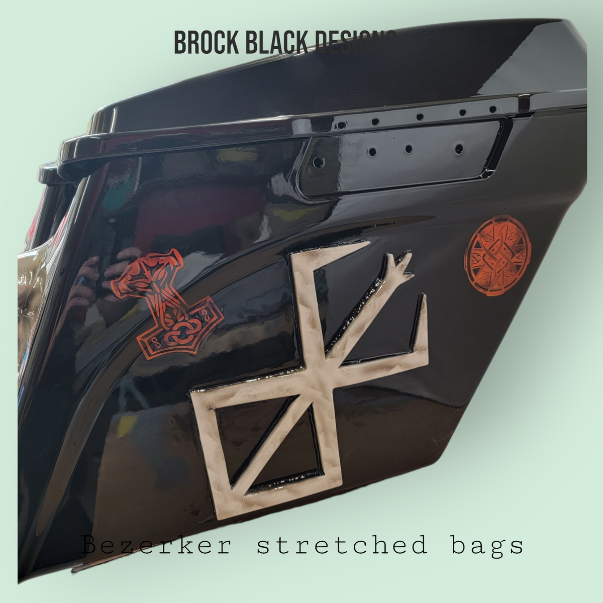 Bezerker themed stretched bags