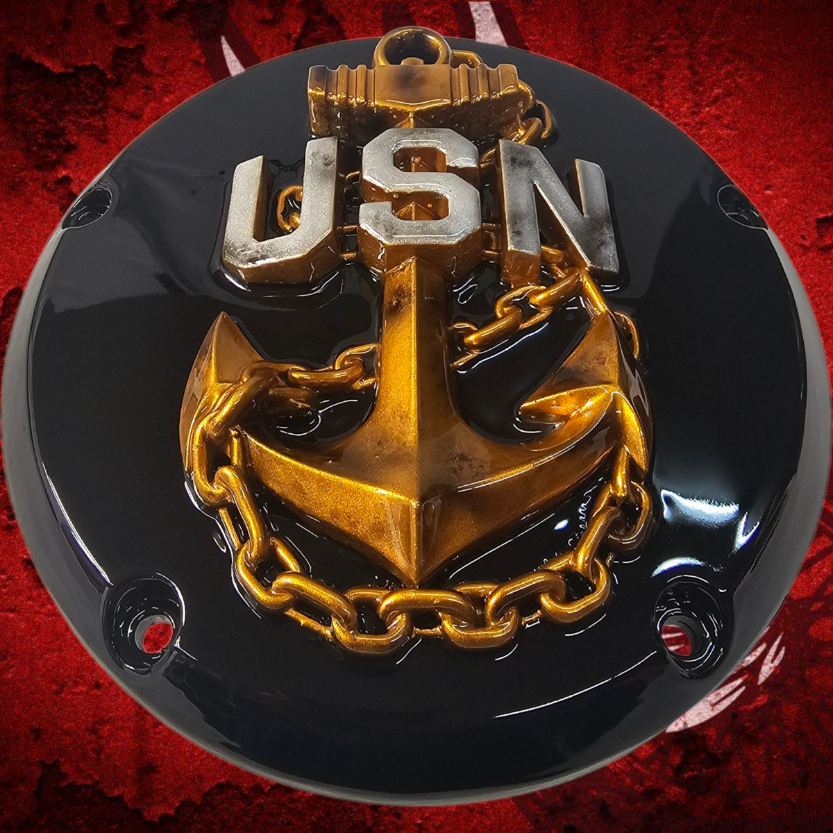 USN Harley derby cover