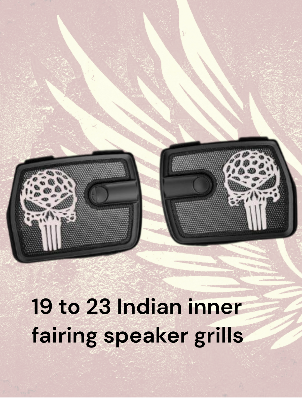 18 to 26+ Indian Chieftain webbed punisher inner speaker grills set