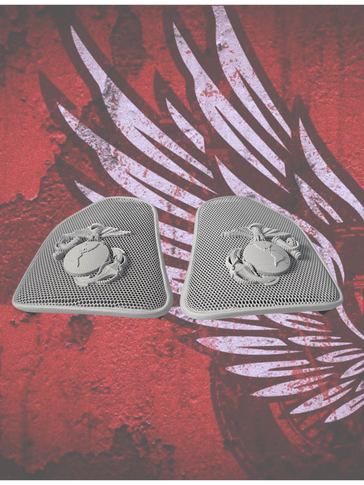 19 to 25+ Indian Challenger Challenger USMC themed inner speaker grills set