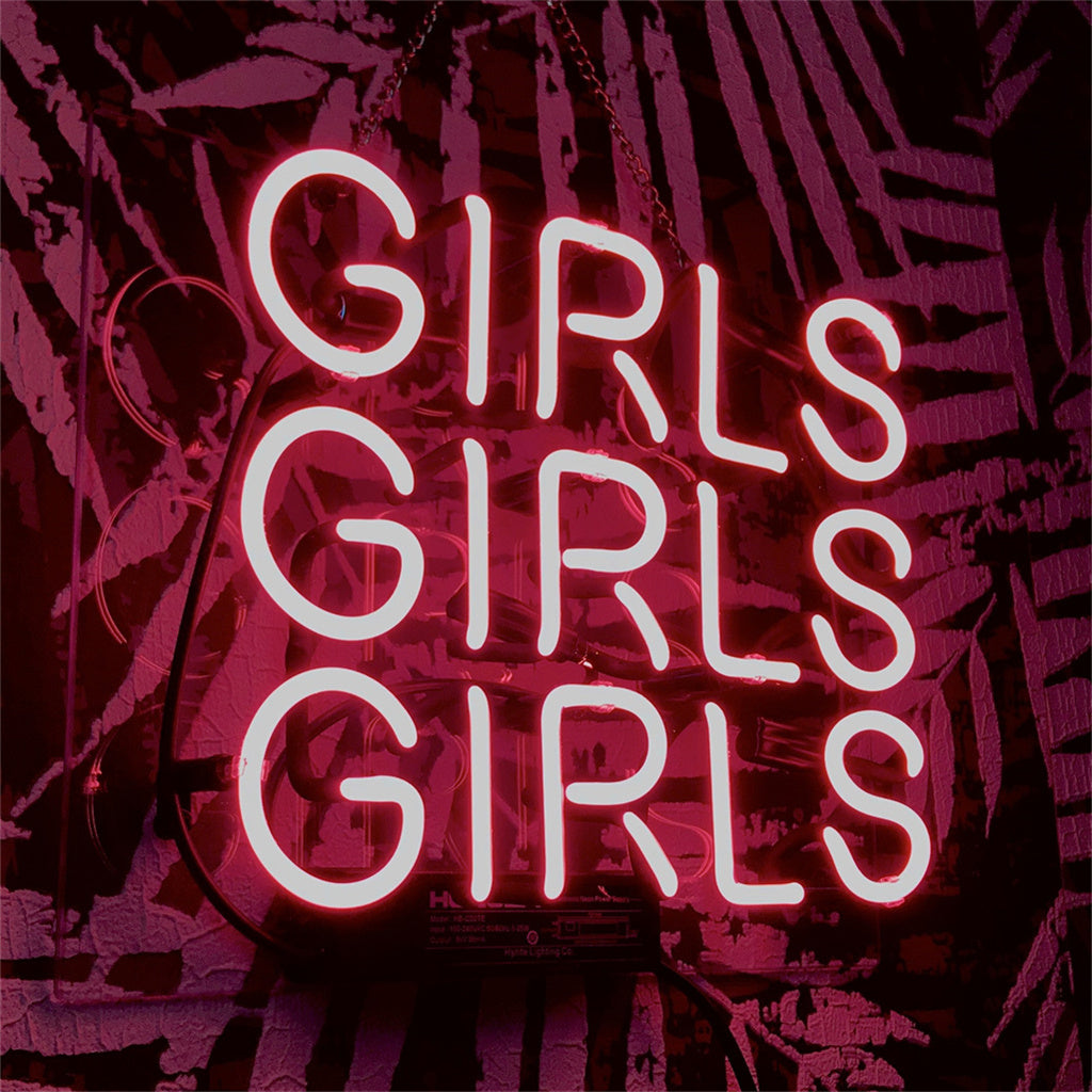 Girls Girls Girls Neon Sign Light Bar Club Garage Decor