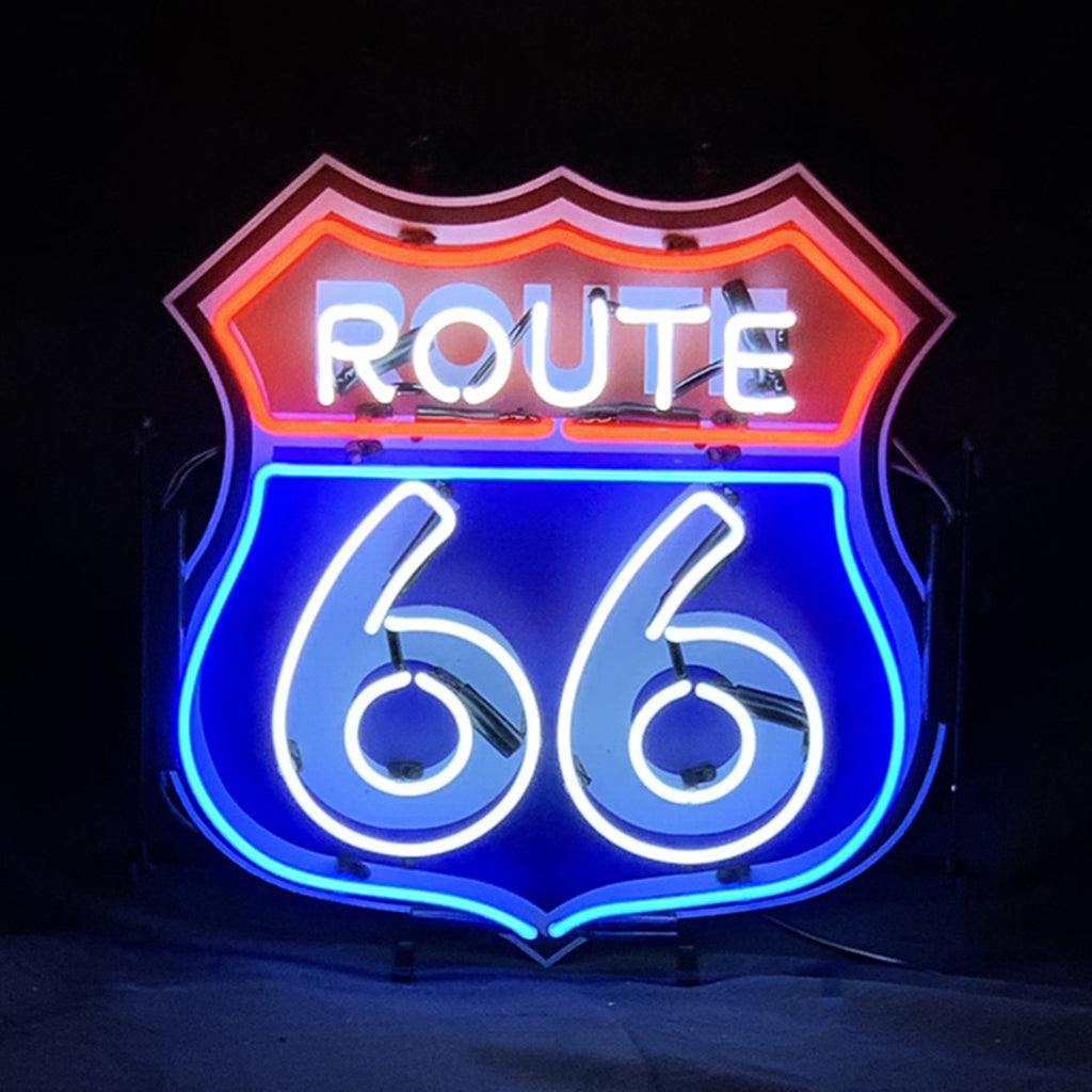 Route 66 Mother Road Neon Sign Light Garage Biker Decor