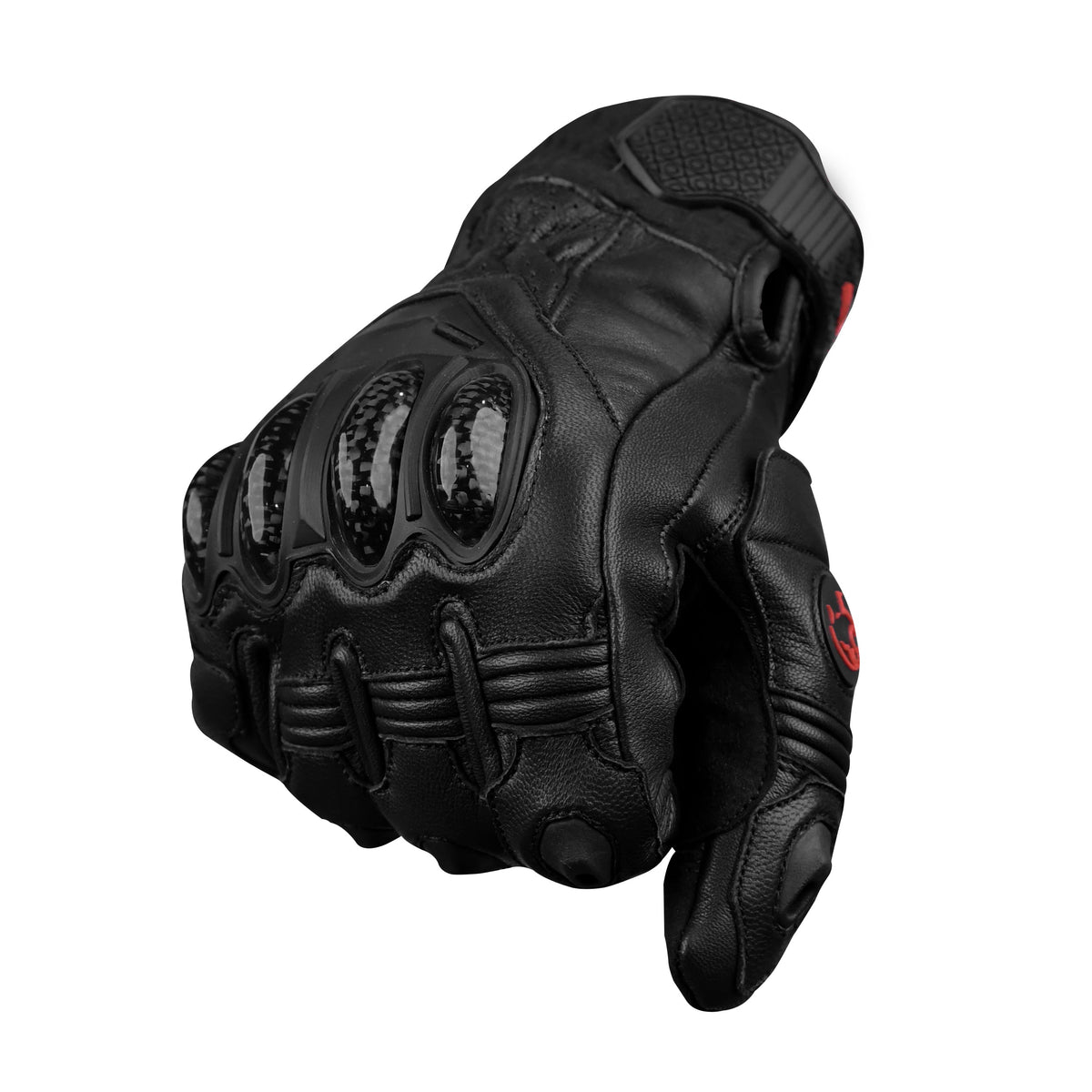 Gladiator Leather Motorcycle Gloves Reinforced Knuckle Men