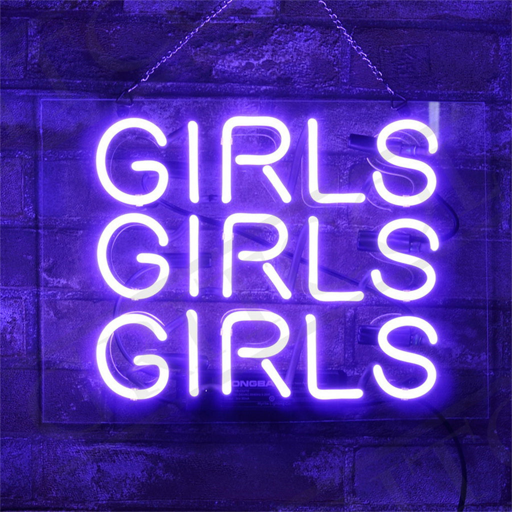 Girls Girls Girls Neon Sign Light Bar Club Garage Decor