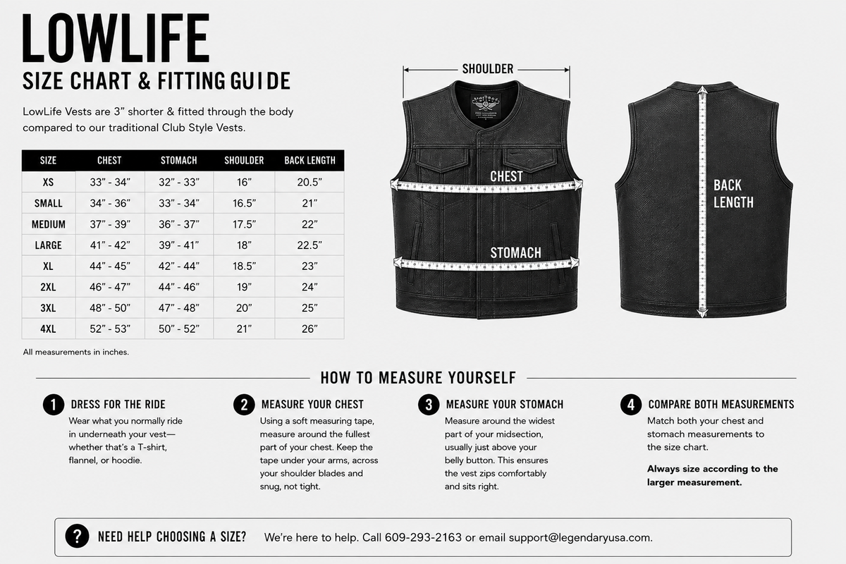 Legendary LowLife NOP Perforated Leather Club Vest