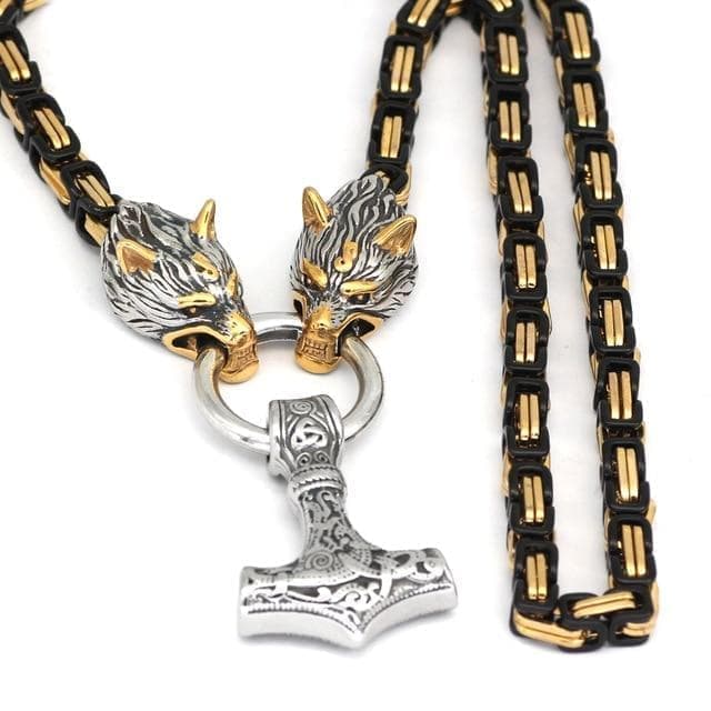 Viking Mjolnir Thor Hammer Stainless Steel Pendant Necklace