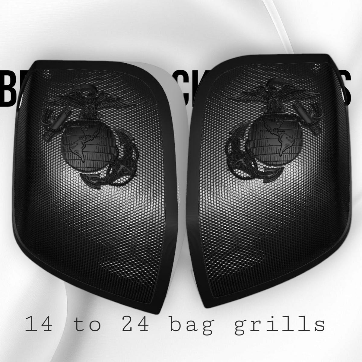 14-23 (Rockford) Harley Davidson bag lid Speaker Grill Cover USMC