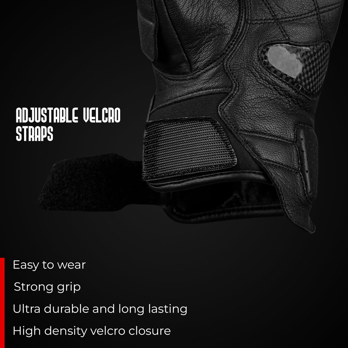 Gladiator Leather Motorcycle Gloves Reinforced Knuckle Men