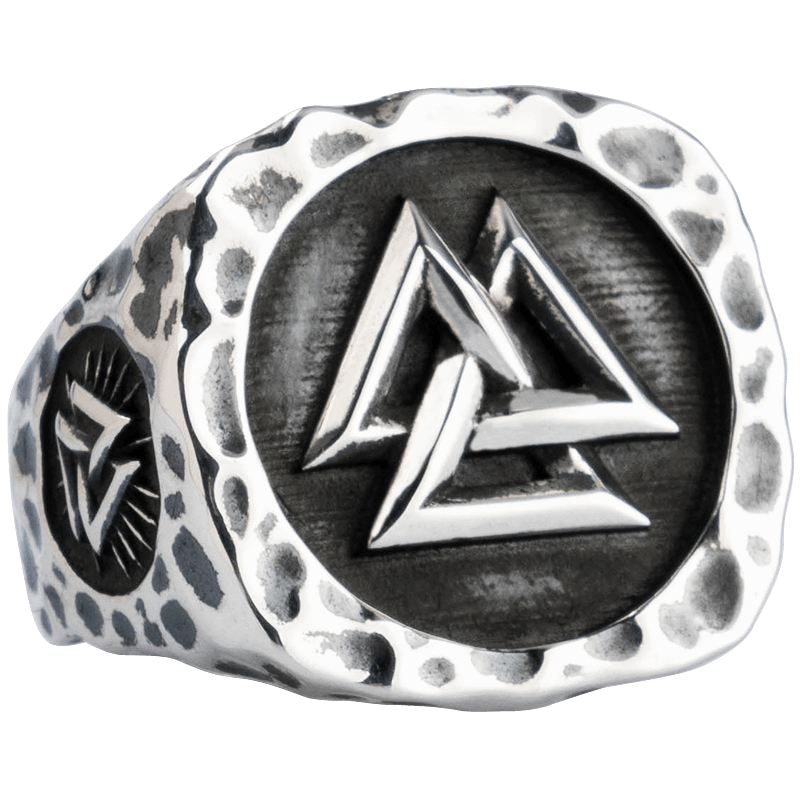 Viking Valknut Stainless Steel Ring Norse Warrior Symbol