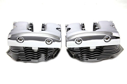 Cylinder Head Set with Chrome Rocker Box Harley Engine Build