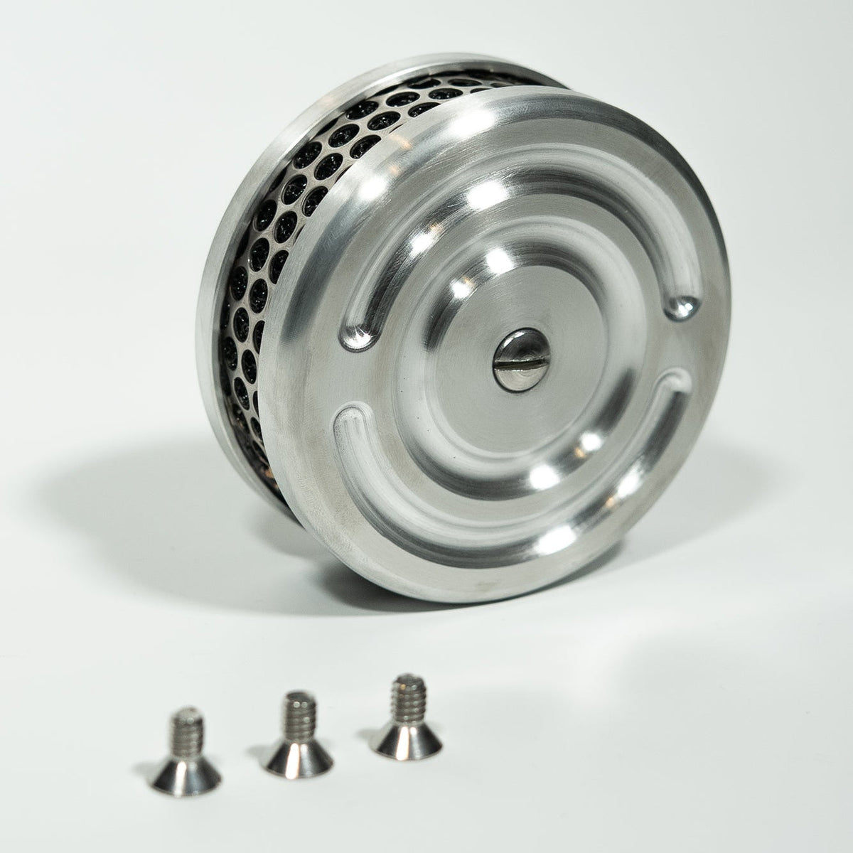 Swirl 4" Air Cleaner for S&amp;S and CV Carb Harley Custom