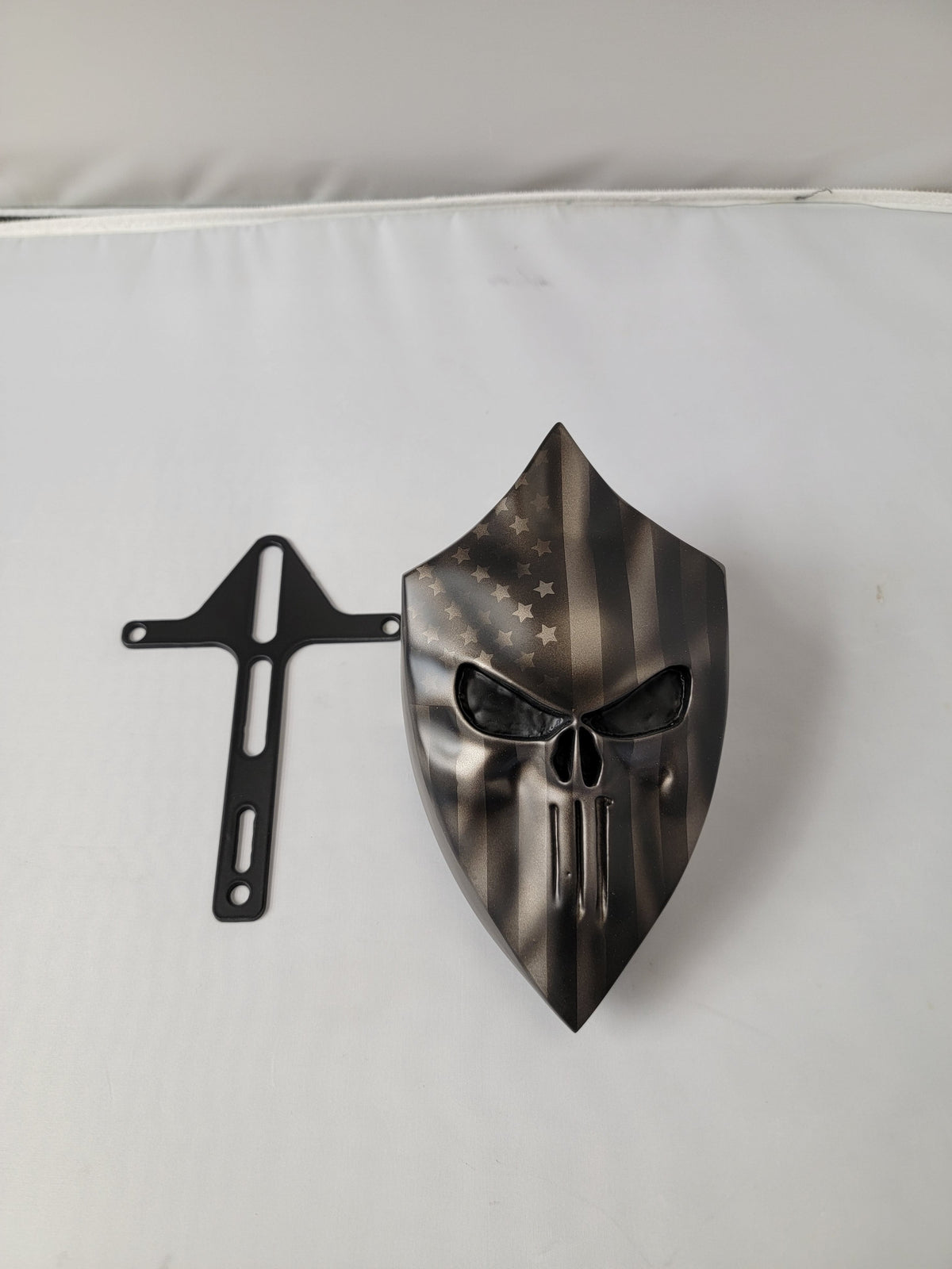 Indian Punisher bronze smoke flag horn cover denim finish