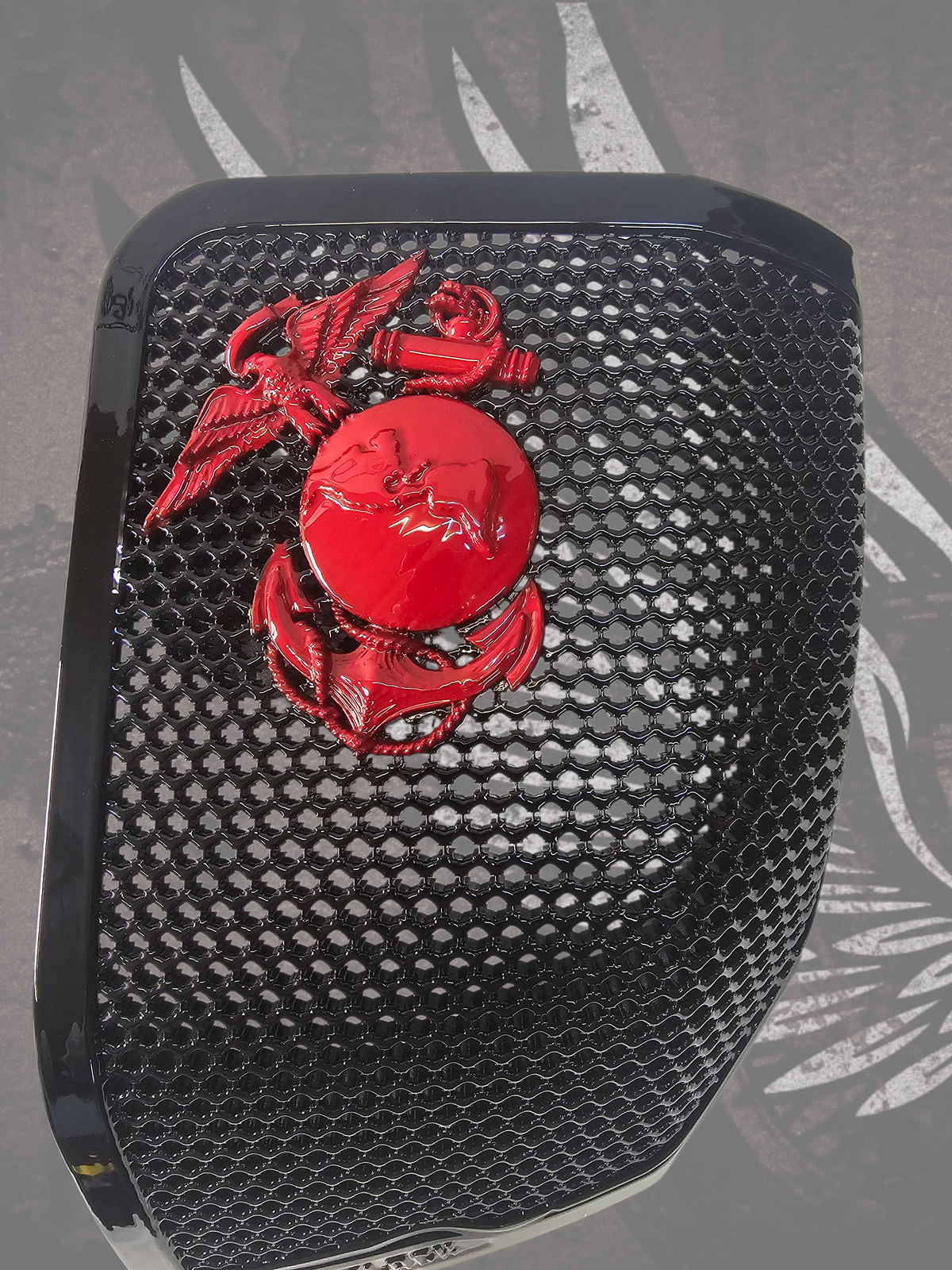 24+ Harley Davidson bag lid Speaker Grill Cover USMC