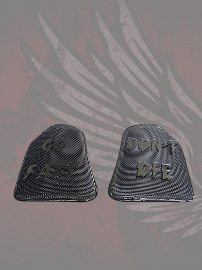 19 to 25+ Indian Challenger Go Fast Dont Die themed inner speaker grills set