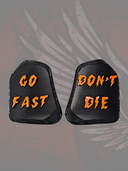19 to 25+ Indian Challenger Go Fast Dont Die themed inner speaker grills set