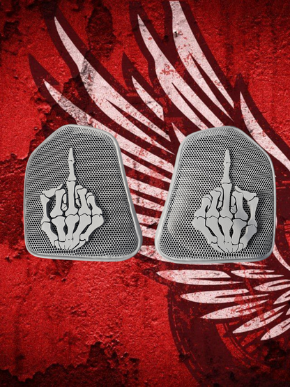 19 to 25+ Indian Challenger middle finger themed inner speaker grills set