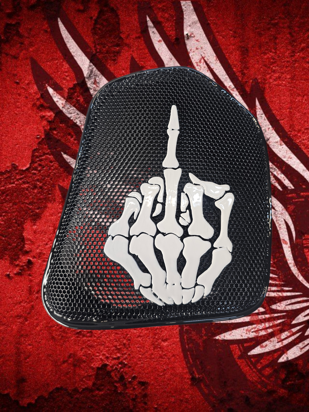 19 to 25+ Indian Challenger middle finger themed inner speaker grills set
