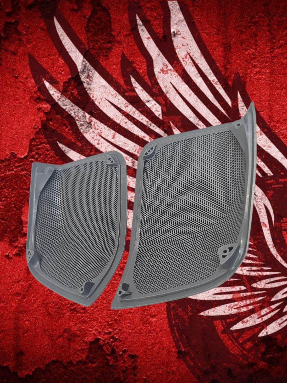 14-23 (Rockford) Harley Davidson bag lid Speaker Grill Cover USMC