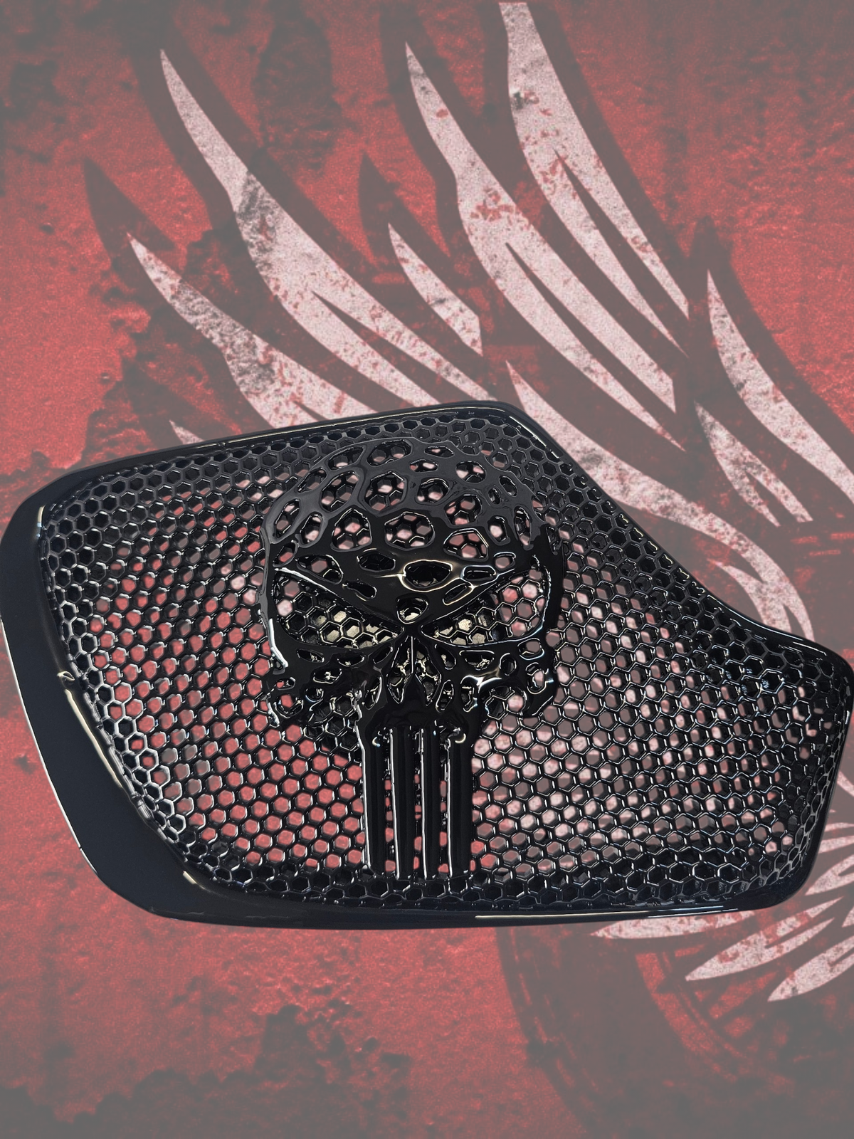 18 to 26+ Indian Chieftain webbed punisher inner speaker grills set