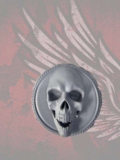 23.5+ screaming skull themed fuel cap assembly