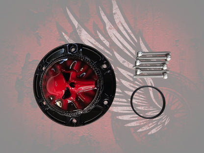 23.5+ Punisher skull themed fuel cap assembly