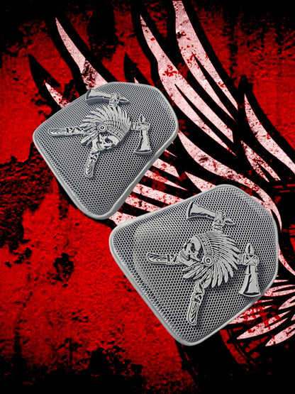 19 to 25+ Indian Challenger warrior themed inner speaker grills set