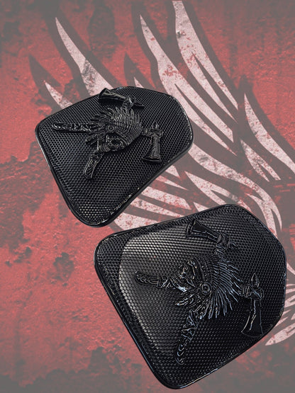 19 to 25+ Indian Challenger warrior themed inner speaker grills set