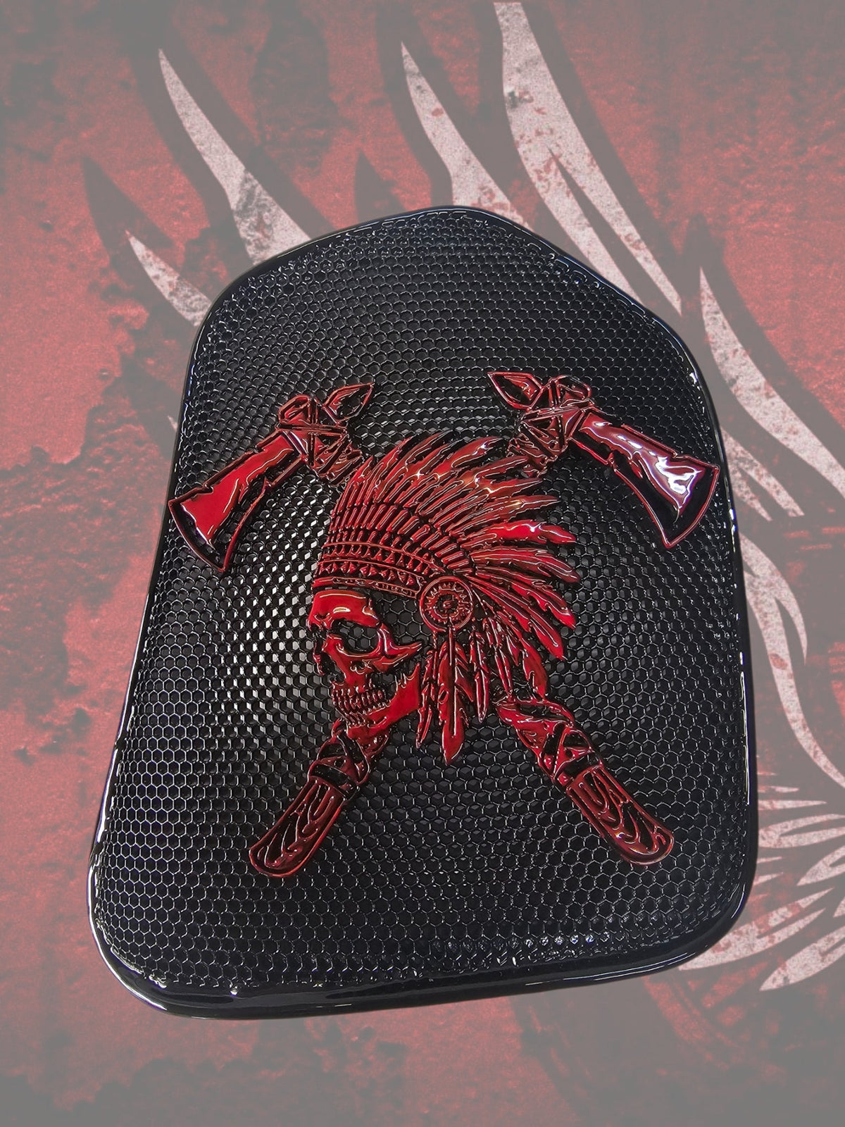 19 to 25+ Indian Challenger warrior themed inner speaker grills set