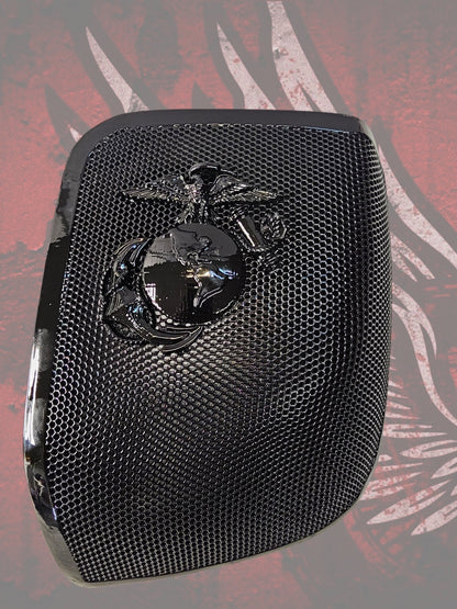 14-23 (Rockford) Harley Davidson bag lid Speaker Grill Cover USMC