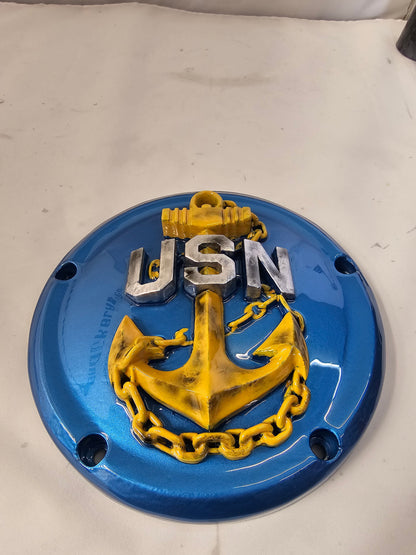 USN Harley derby cover