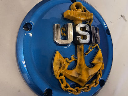 USN Harley derby cover