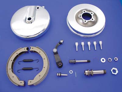 Front Brake Backing Plate Kit Left Side Chrome Harley Custom