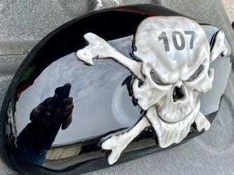 3D skull and crossbones 107 Harley air cleaner