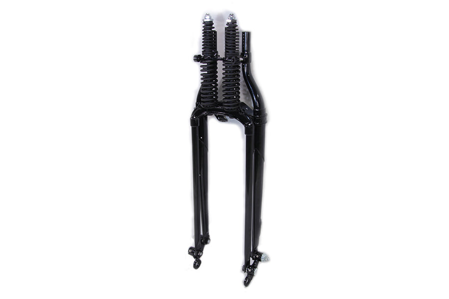 22" Inline Spring Fork Assembly Black +4 Harley Custom Chopper