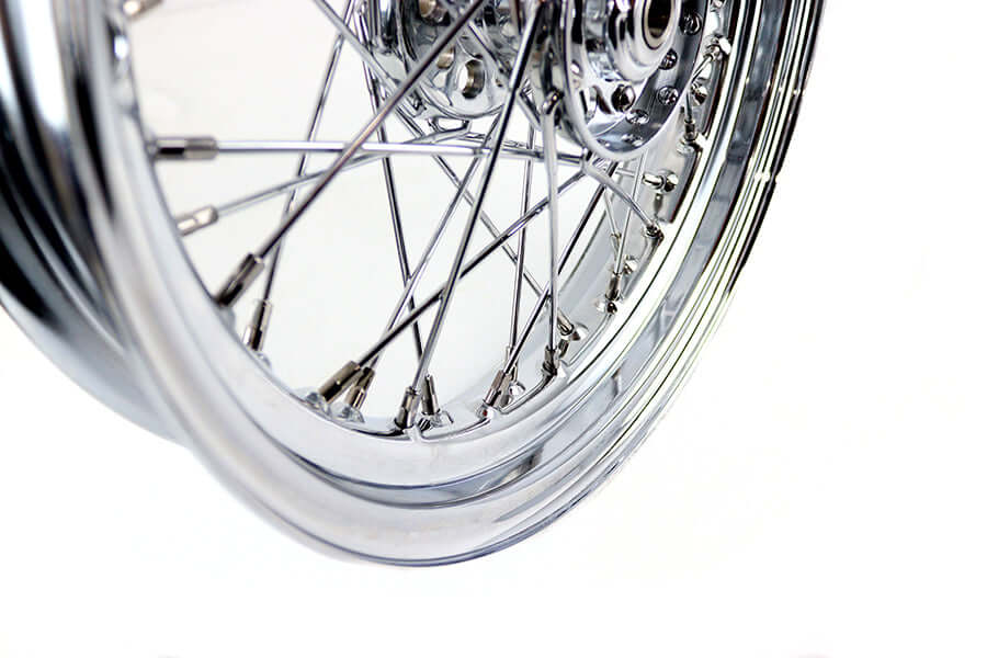 16" x 3.00" Replica F-H Star Hub Wheel Chrome Harley Custom