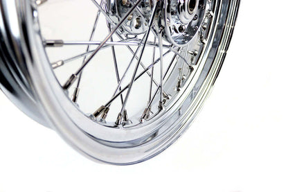 16" x 3.00" Replica F-H Star Hub Wheel Chrome Harley Custom