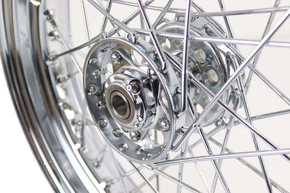 16" x 3.00" Replica F-H Star Hub Wheel Chrome Harley Custom