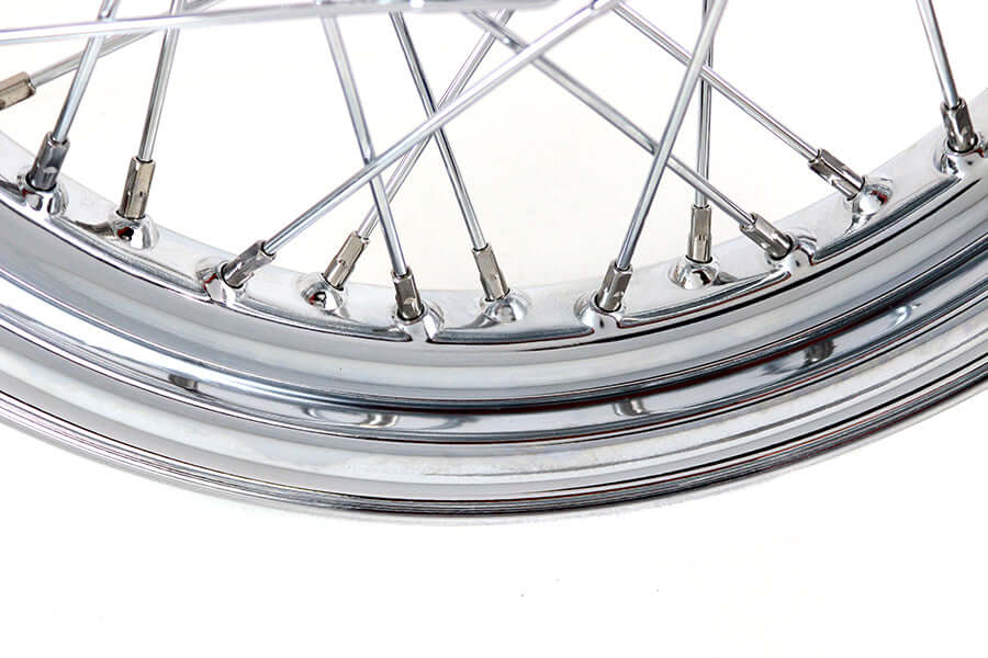 16" x 3.00" Replica F-H Star Hub Wheel Chrome Harley Custom