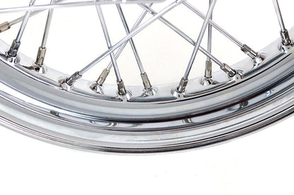 16" x 3.00" Replica F-H Star Hub Wheel Chrome Harley Custom