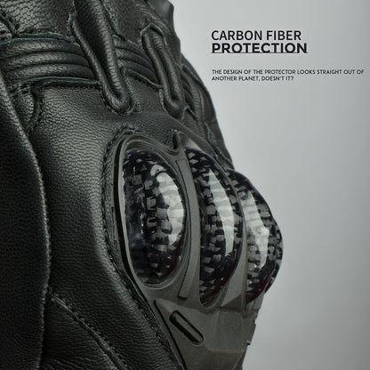 Gladiator Leather Motorcycle Gloves Reinforced Knuckle Men