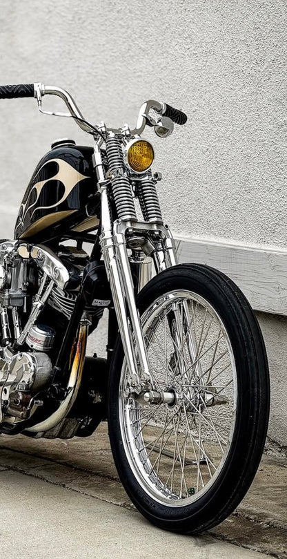 Narrow Inline Springer Fork Harley Custom Chopper Build