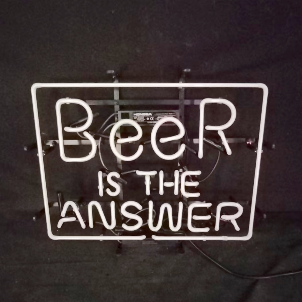 Beer Is the Answer Neon Light Sign Bar Garage Man Cave